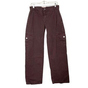 Revice Women's Brown Cargo Pants with Pockets Size 27 100% Cotton Made In USA